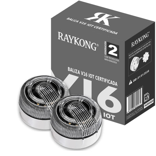 Baliza V16 Homologada DGT 3.0  | con 3 Indicadores Led Conexión