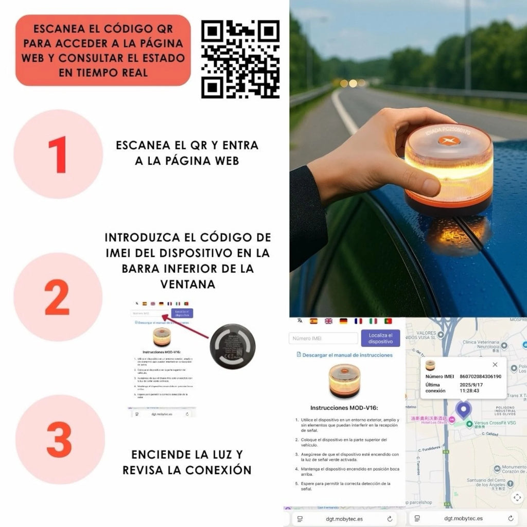 Luz Emergencia Coche Homologado DGT