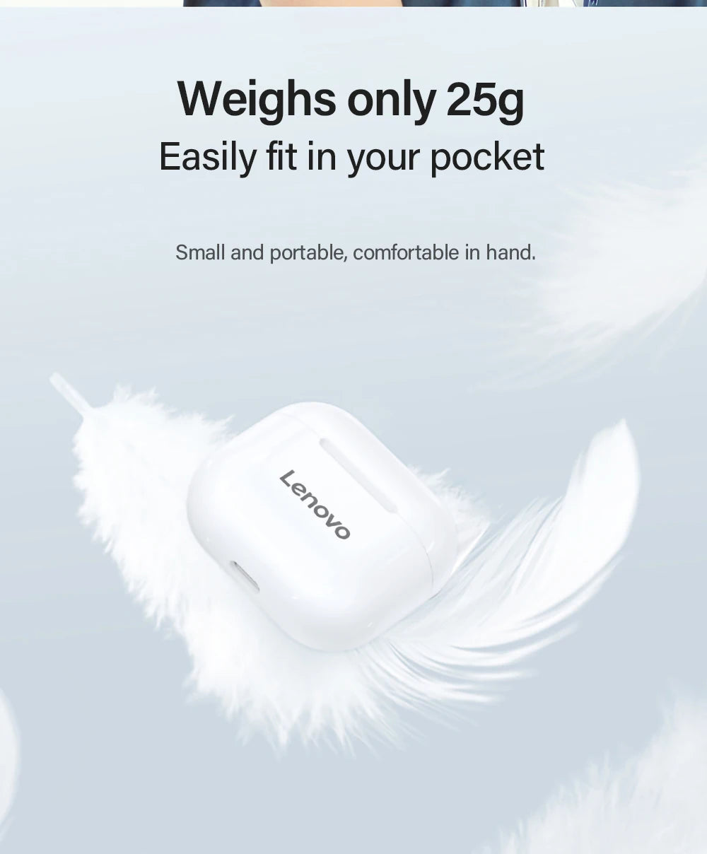 Original Lenovo LP40 auriculares inalámbricos Bluetooth Control táctil