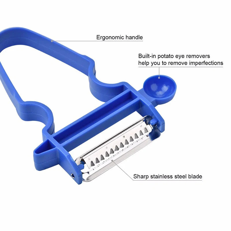 Cuchillo dentado para pelar frutas y verduras, rebanador, triturador, Juliana