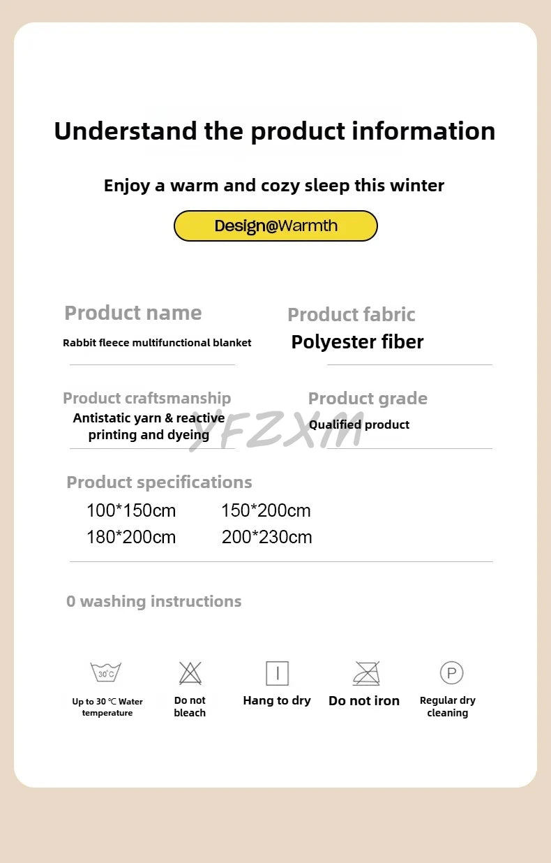 Manta multifuncional de franela