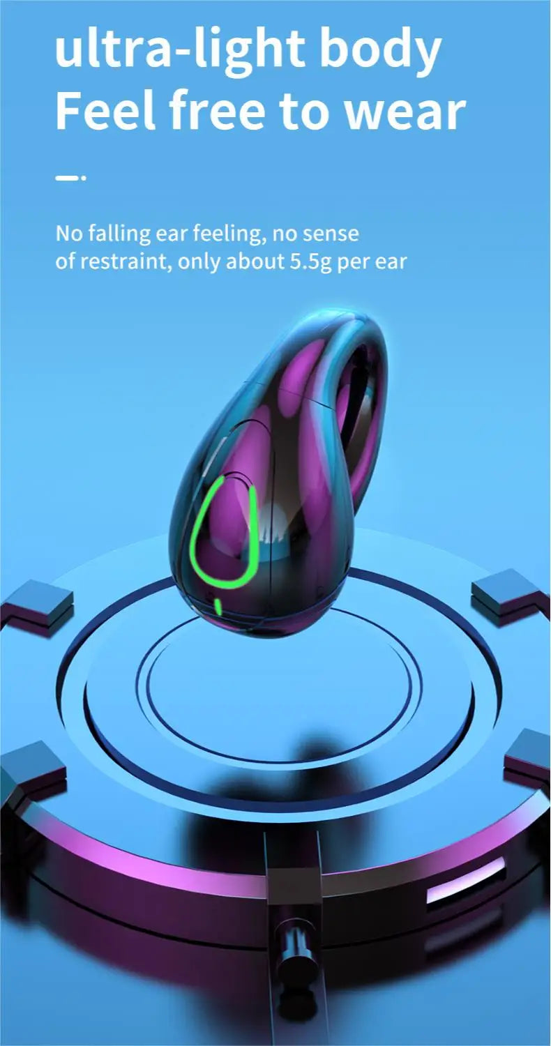 Clip de oreja auricular inalámbricos V5.3