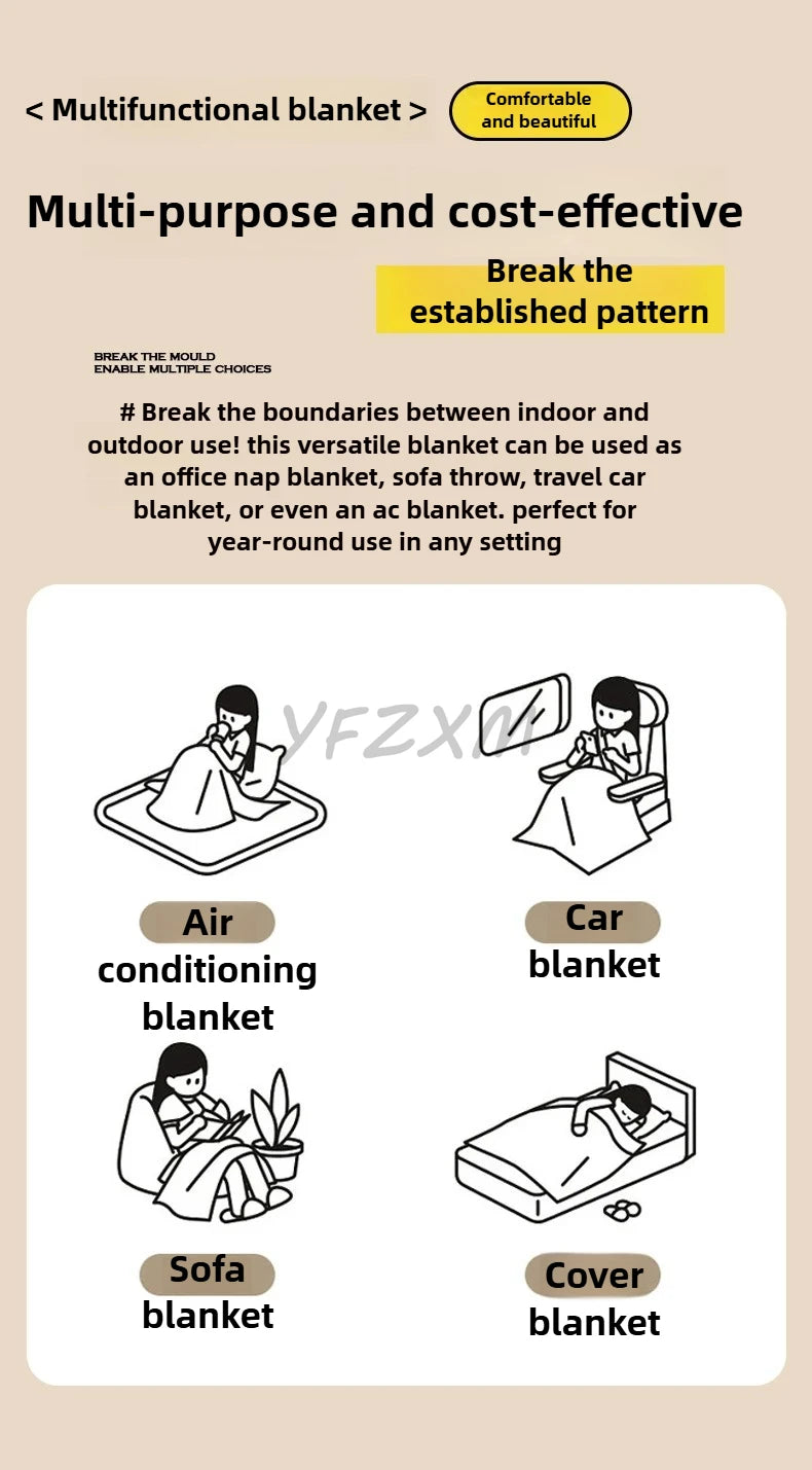 Manta multifuncional de franela