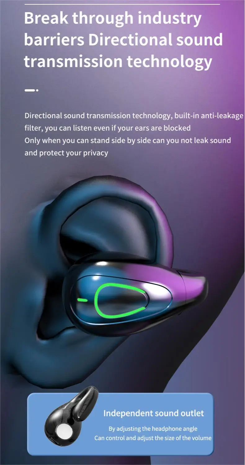 Clip de oreja auricular inalámbricos V5.3