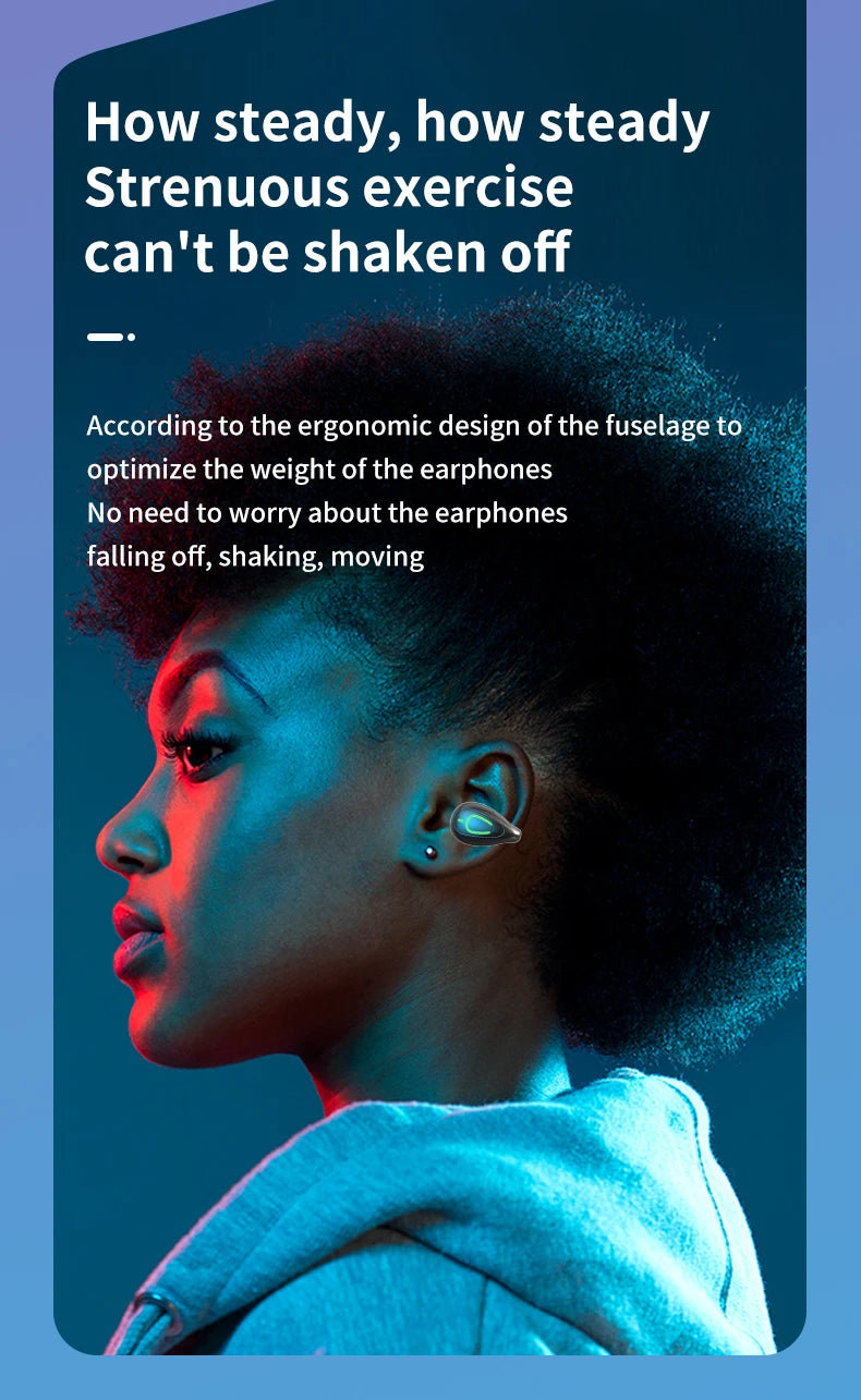 Clip de oreja auricular inalámbricos V5.3