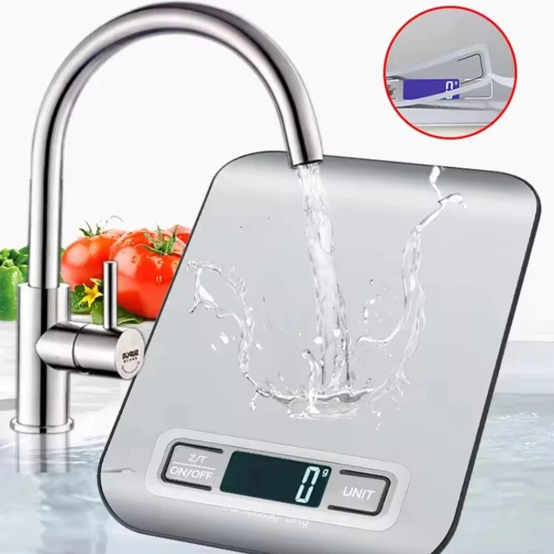 Báscula Digital de cocina con pantalla LED