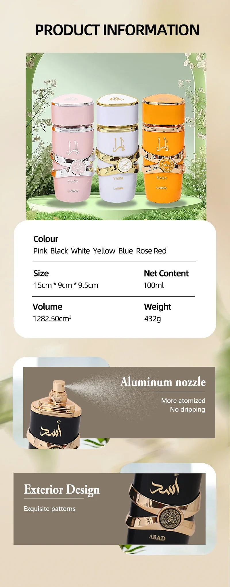 Perfume Lattafa Yara Original De 100ML para mujeres y hombres