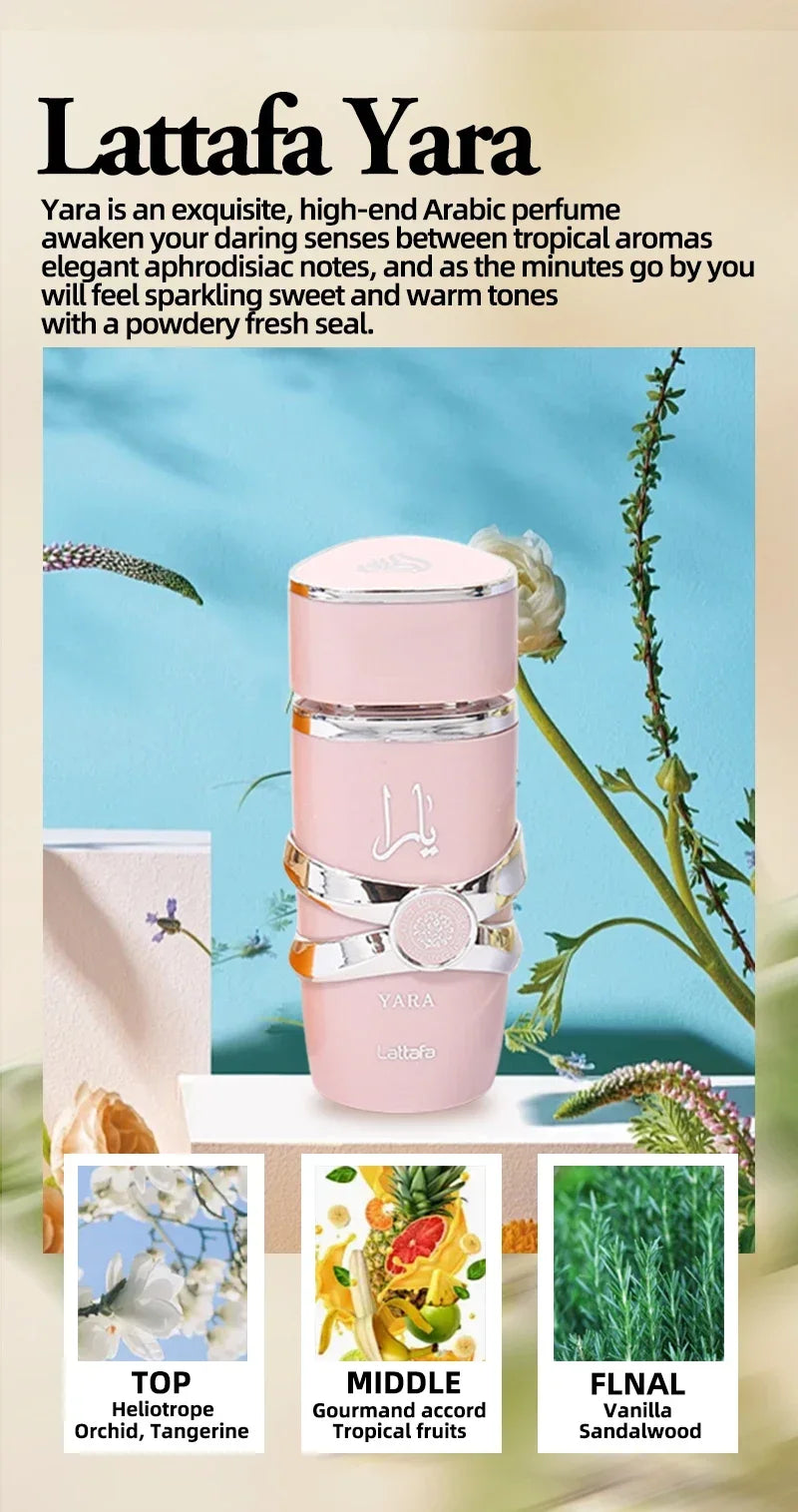 Perfume Lattafa Yara Original De 100ML para mujeres y hombres